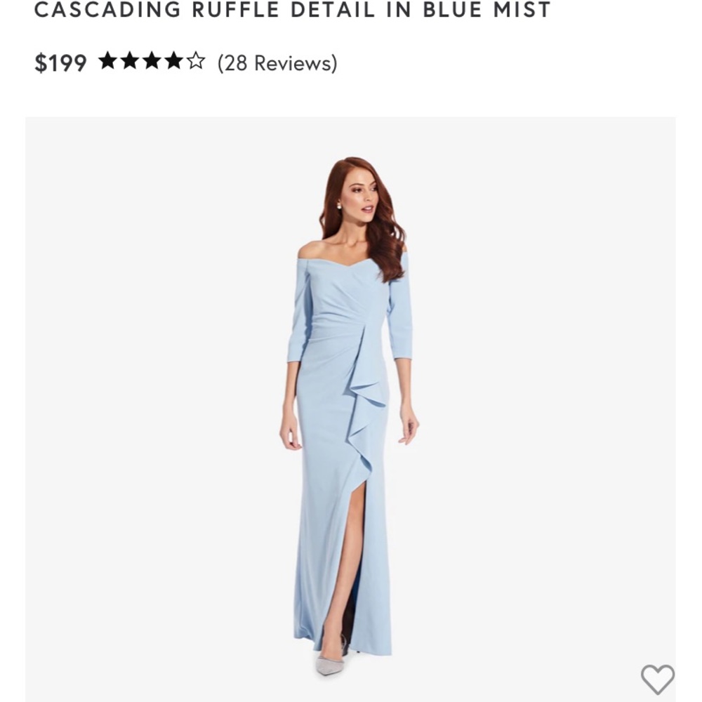 Adrianna Papell Off the Shoulder Dress with Cascading Ruffle Detail